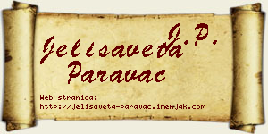 Jelisaveta Paravac vizit kartica